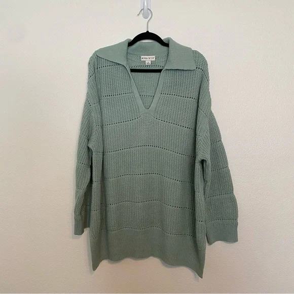 NWT Ava & Viv V-Neck Sweater - Picture 2 of 6